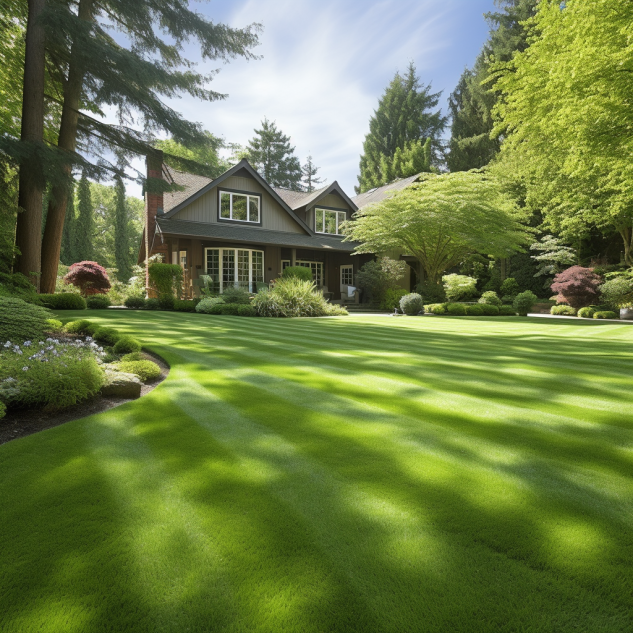 Vibrant Green Lush Lawn