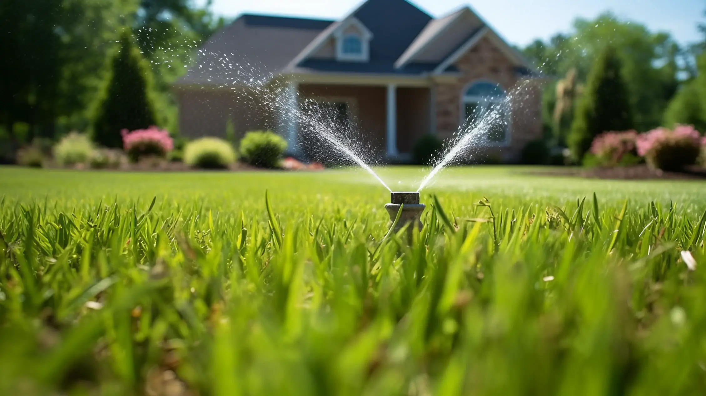 Summer Grass Water Lawn